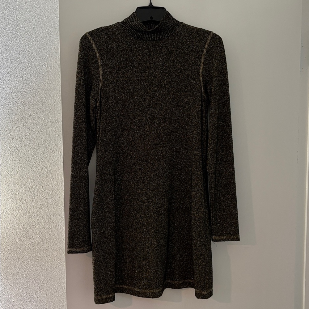 Michael Stars Shimmering Black and Gold Top